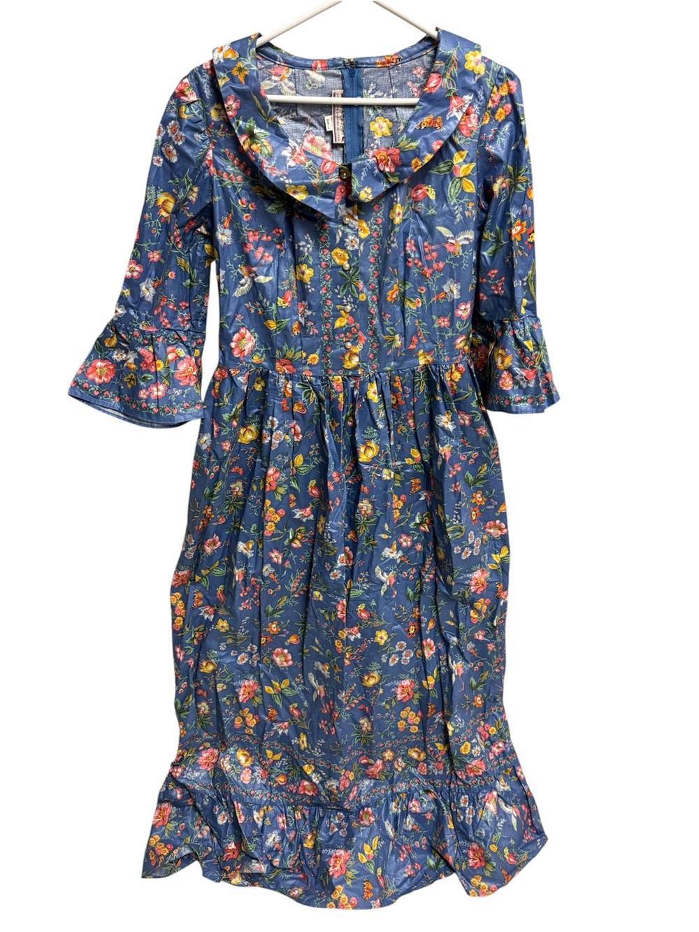 Aunt Abigail's Attic Vintage Women’s 10 Long Sleeve Maxi Dress Floral Designs